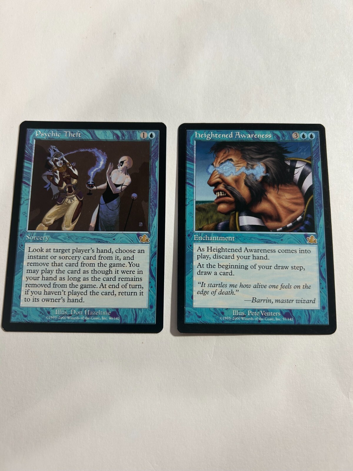 Magic the Gathering MTG Heightened Awareness & Psychic Theft Prophecy NM