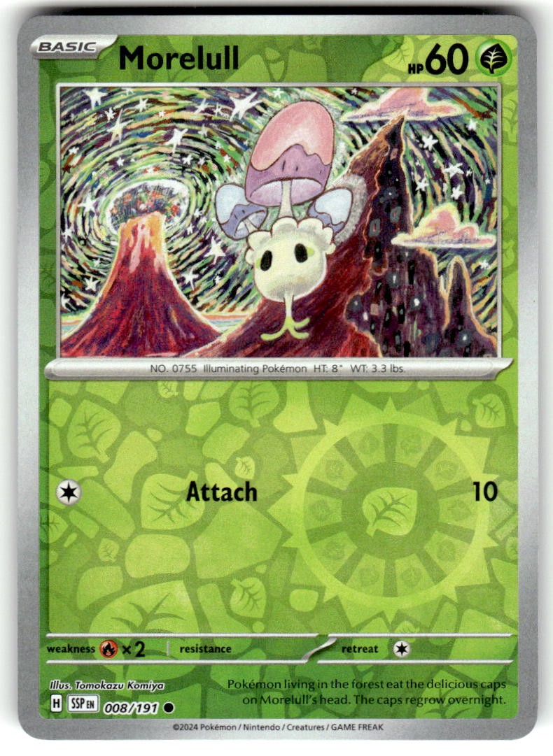 Morelull Reverse Holo Common SV08: Surging Sparks 008/191 NM