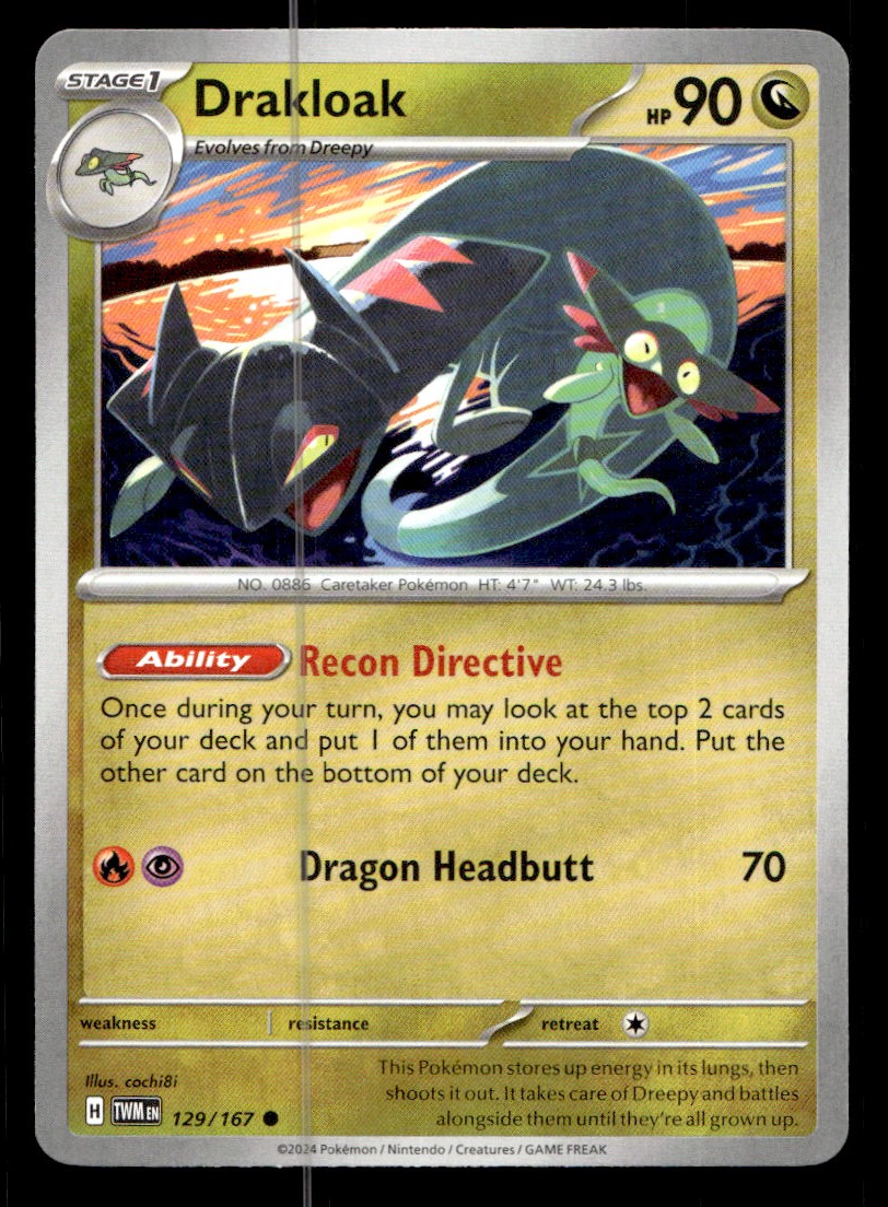 Scarlet & Violet Drakloak #129/167 Pokémon TCG Single Card