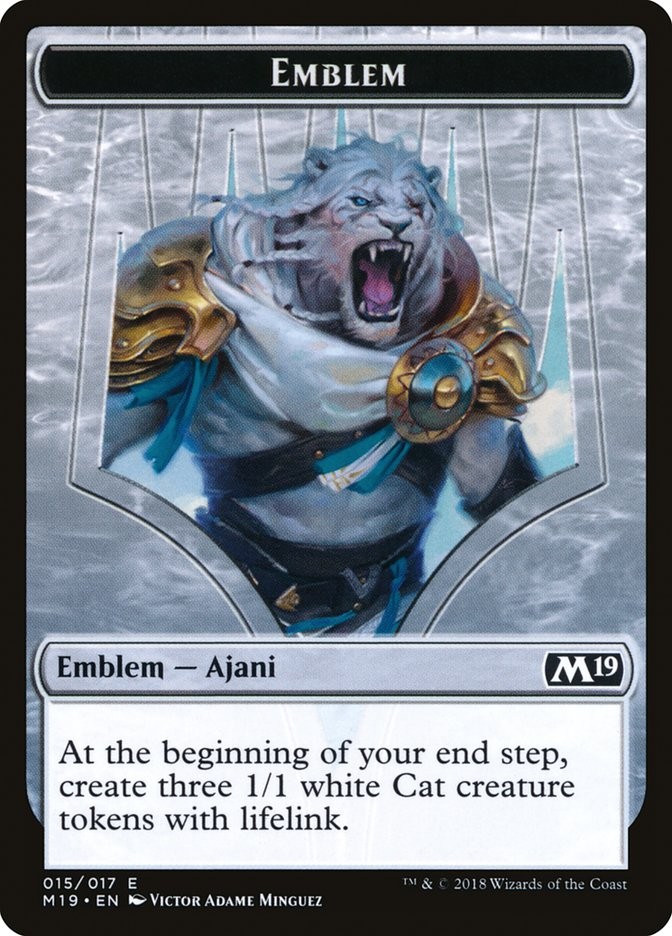 Ajani, Adversary of Tyrants Emblem (015) Core Set 2019 M19 MTG Magic