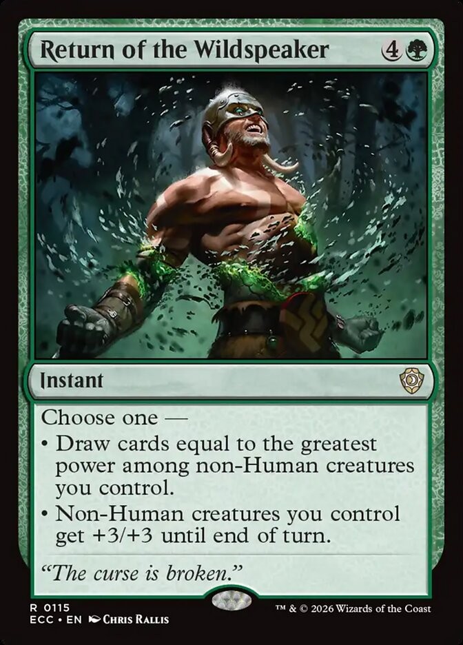 Return of the Wildspeaker 115 NM Lorwyn Eclipsed Commander MTG