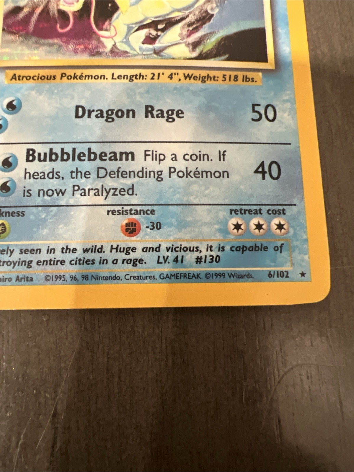 Gyarados 6/102 Base Set Holo Vintage Rare