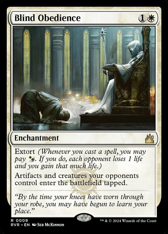 1x Blind Obedience MTG – Ravnica Remastered – Moderate Play