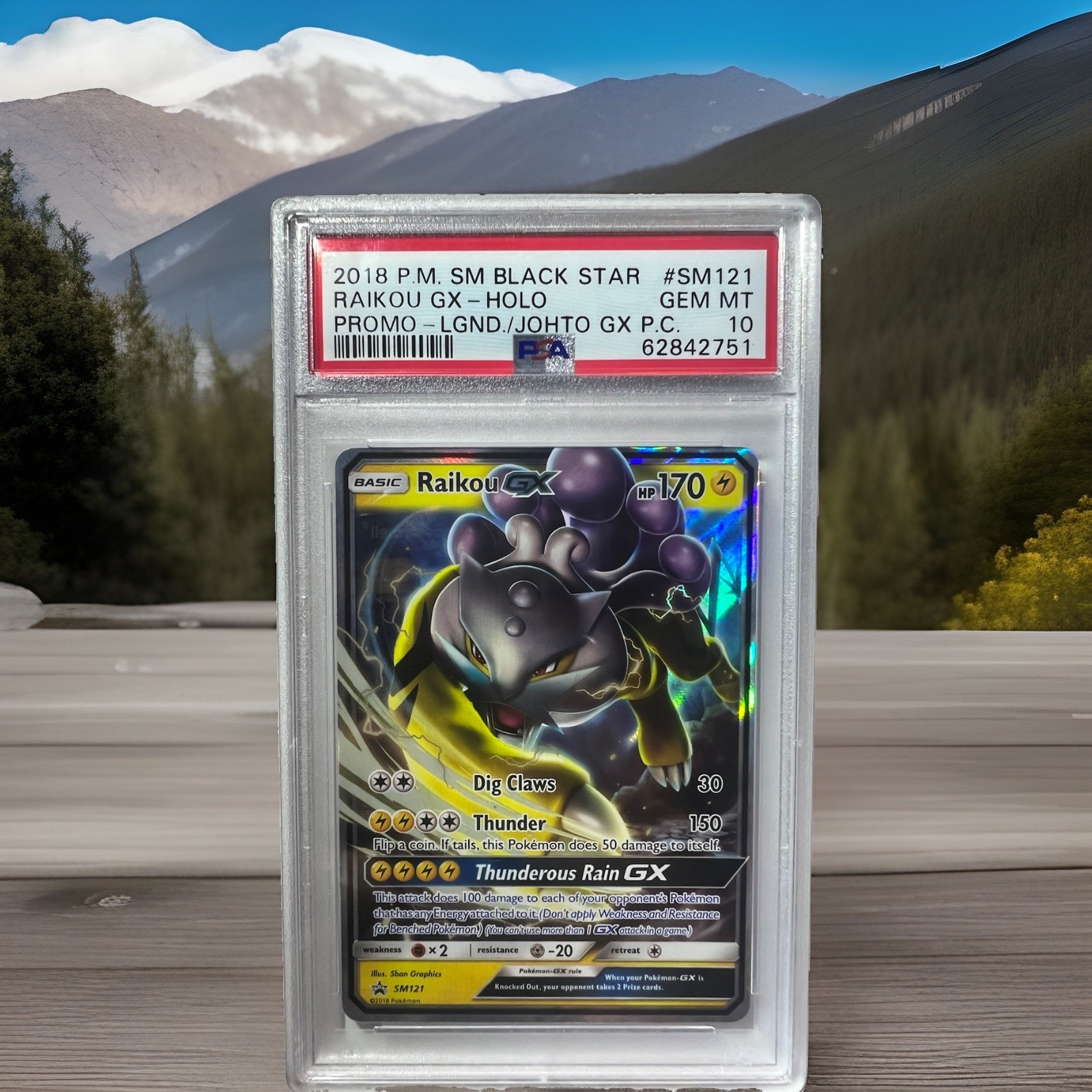 The Pokémon Company Raikou GX SM Black Star Promo Holo PSA 10 ENG 2018 SM121