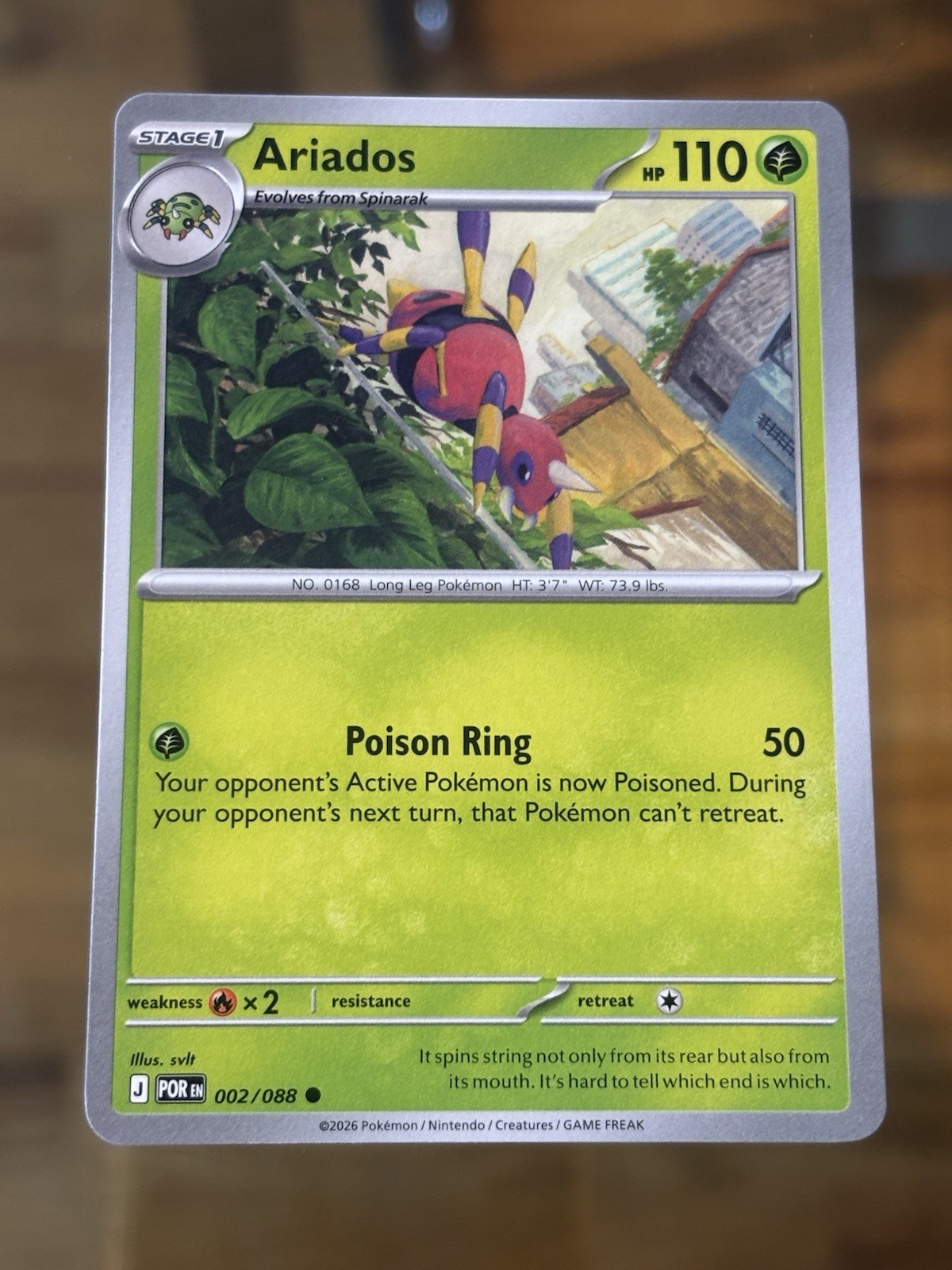 Ariados 002/088 Pokemon TCG Perfect Order