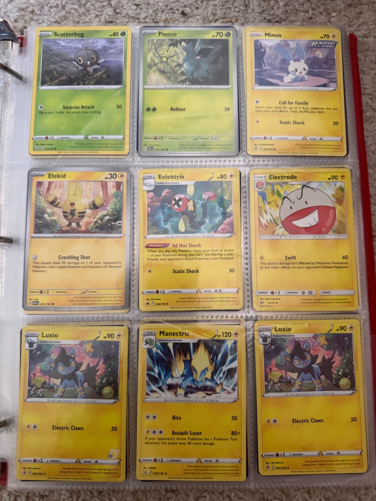 pokemon cards-Fire, grass, electric, poison, fairy, earth, water, dragon, more p