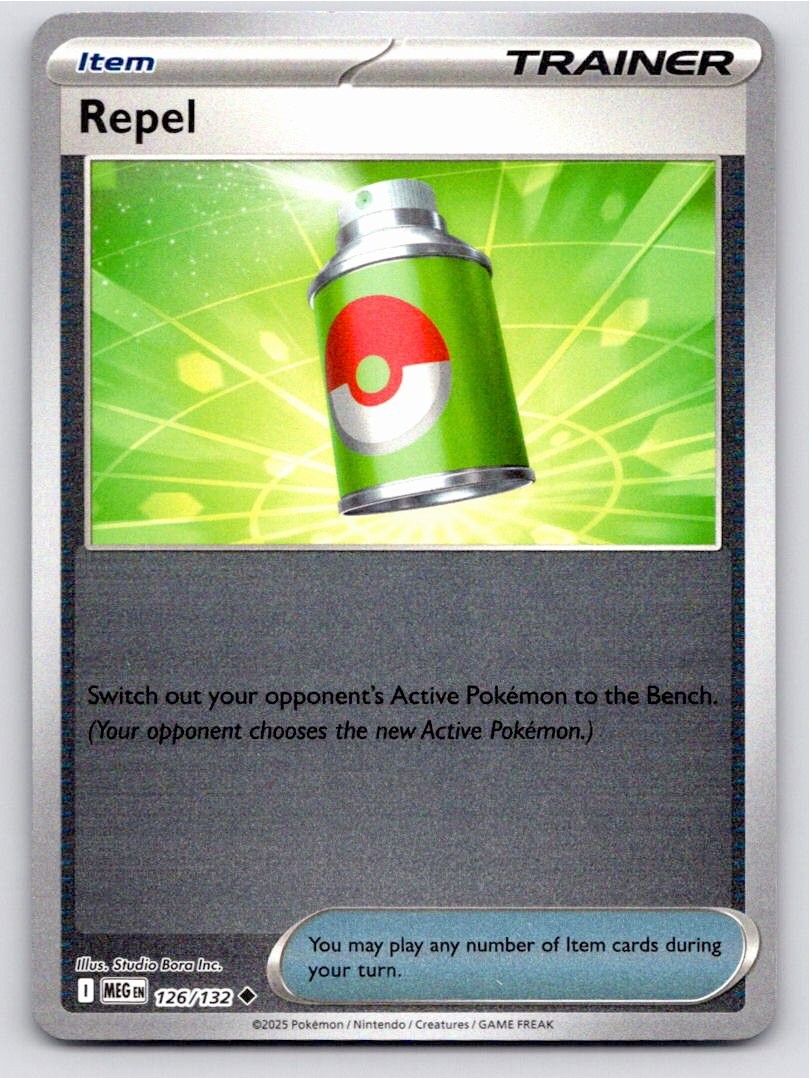 POKEMON REPEL MEGA EVOLUTION 126/132 REVERSE HOLO UNCOMMON NM A7108 FREE S&H