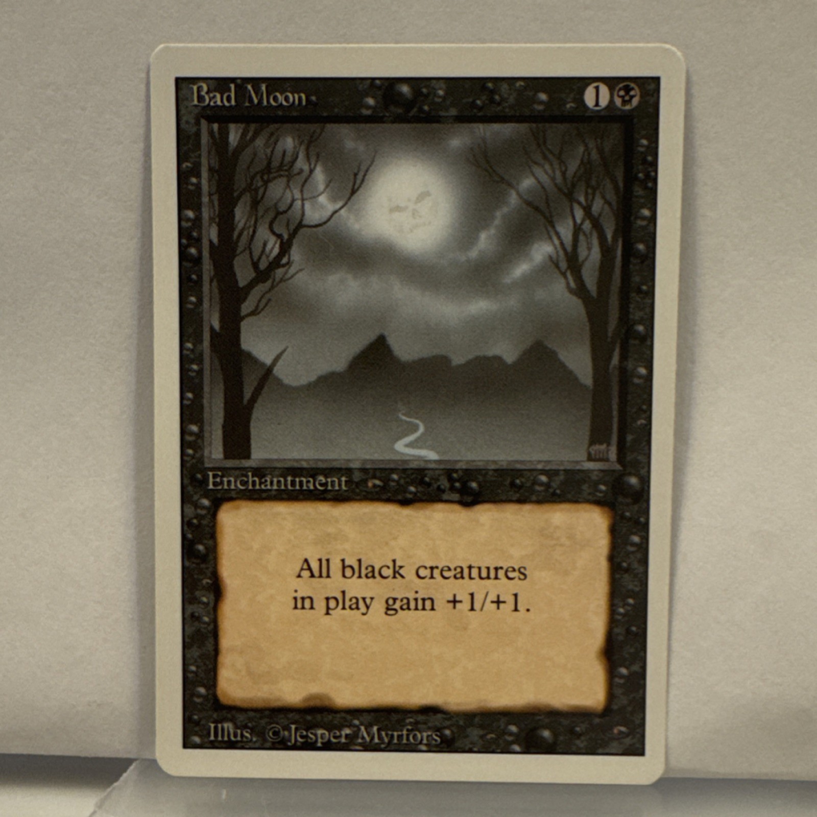 MTG – Bad Moon Revised Edition Enchantment Black Cost 1B Uncommon Jesper Myrfors