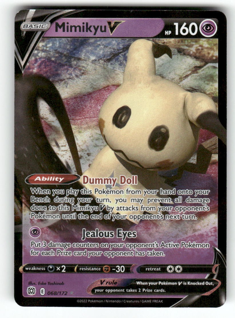 Mimikyu V 068/172 – Holo V Rare Brilliant Stars Pokemon Holo NM