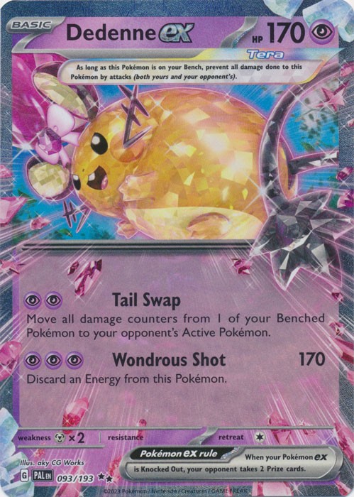Holo Dedenne ex 093/193 Double Rare SV02: Paldea Evolved