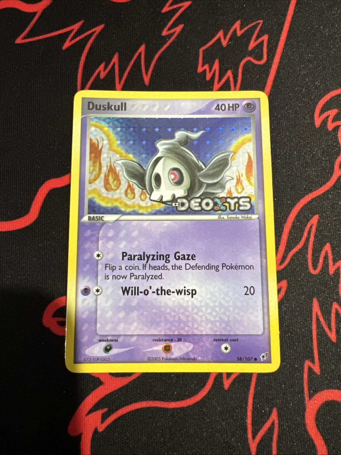 Duskull 58/107 Reverse Holo Stamped Card Holo Bleed! Incredible Rare! Grail! ✨✨