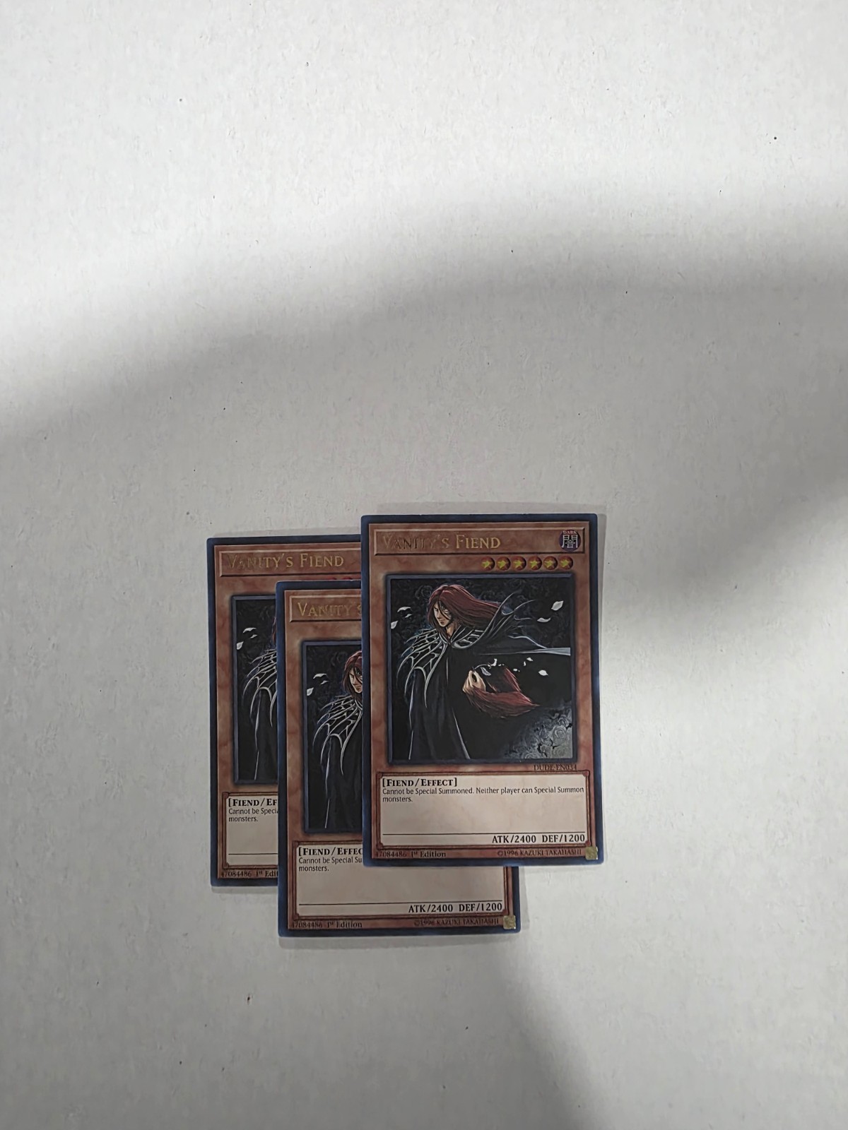 Yugioh 3x Vanity’s Fiend DUDE-EN034 Ultra Rare 1st Edition Near Mint