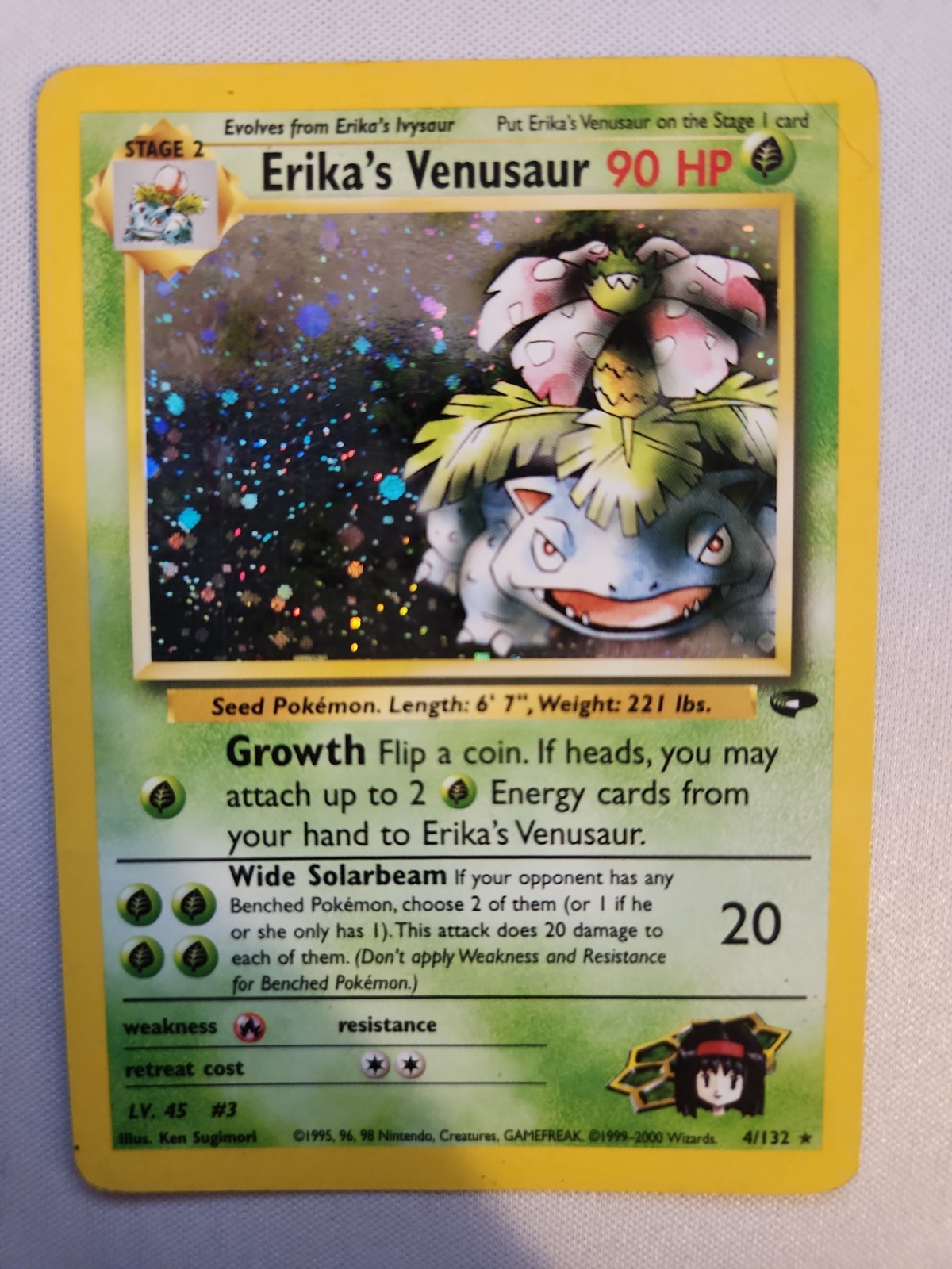 Erika’s Venusaur 4/132 Gym Challenge Holo Pokémon Wotc