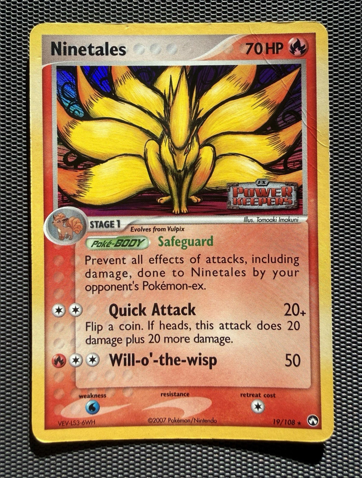 Nintendo Ninetales 19/108 Power Keepers Reverse Holo Rare 70 HP English 2007