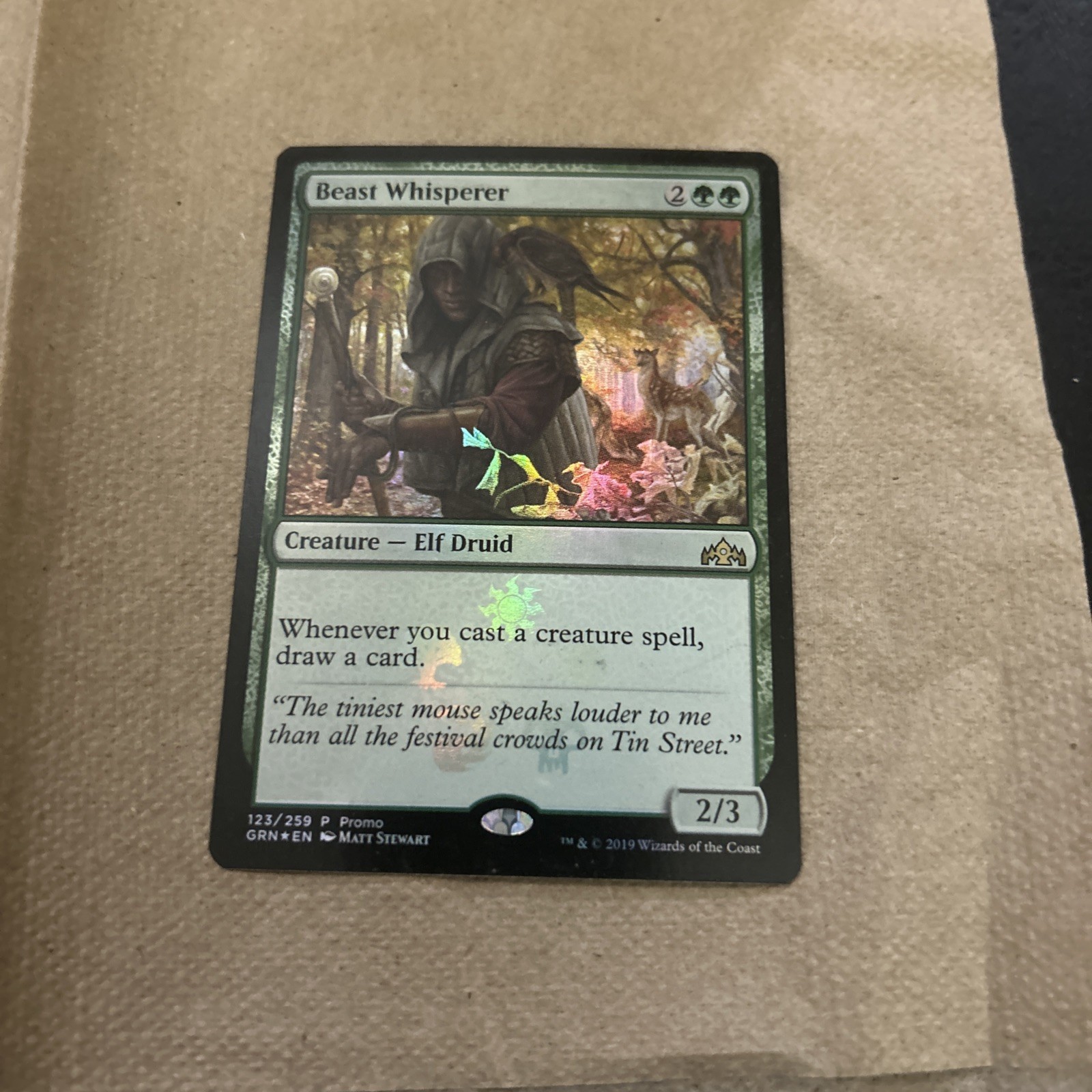 Beast Whisperer #123 (Foil) (NM) Media Promos MEDIA Magic MTG!
