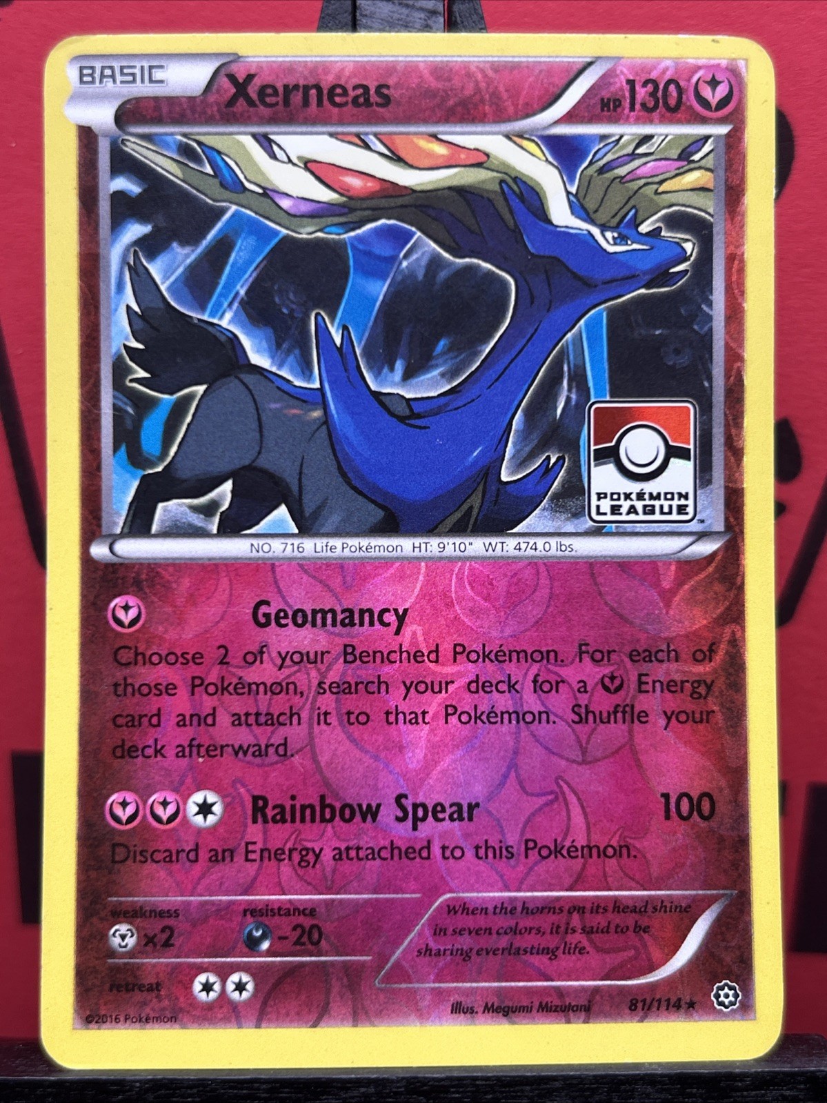 Xerneas 81/114 League Promo Stamped Reverse Holo Rare Pokemon TCG