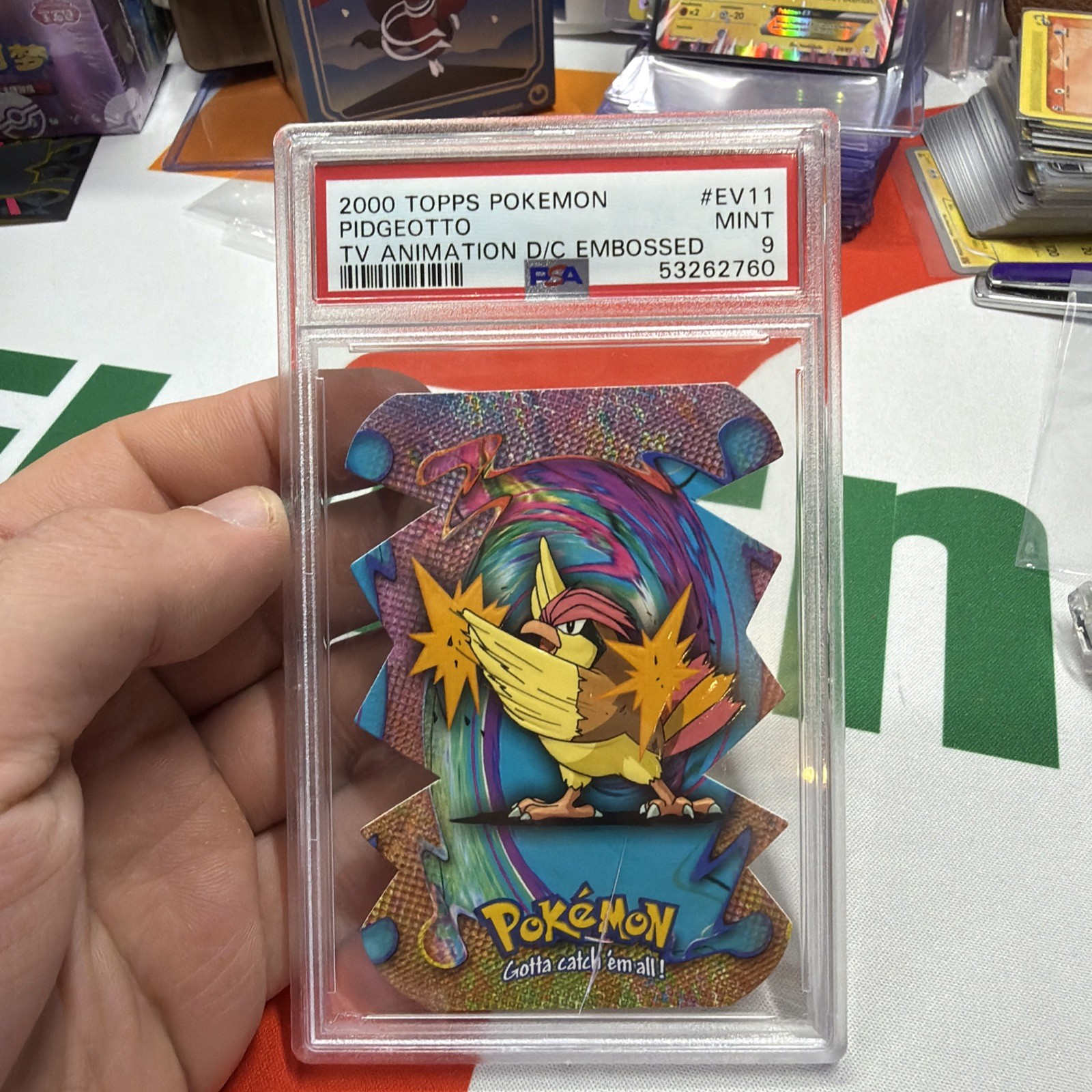 Pidgeotto Pokemon Topps 2000 PSA 9 Die Cut EV11 MINT RARE SERIES 2!!