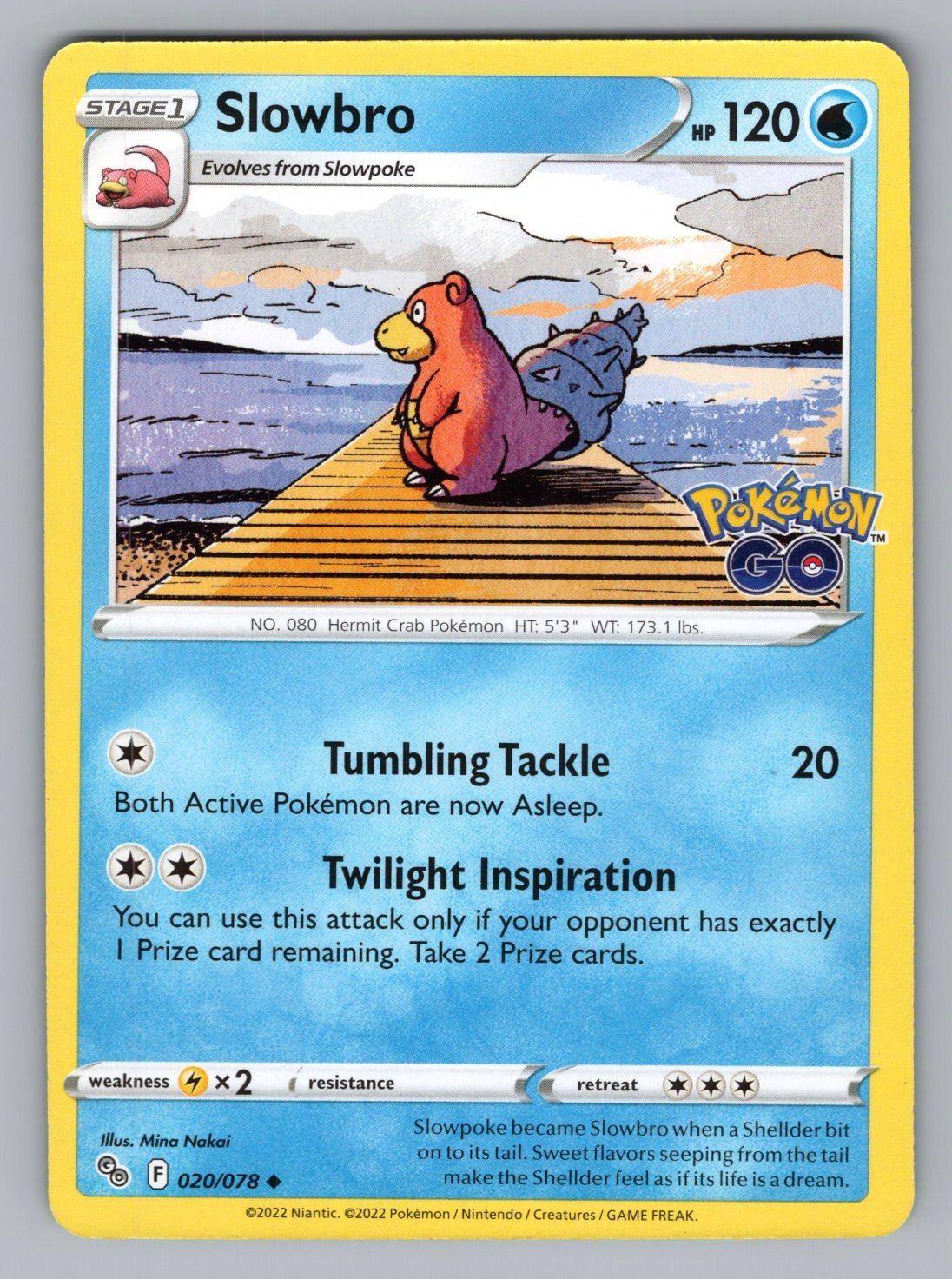 SLOWBRO 020 UC POKEMON NM PGO MINA NAKAI!