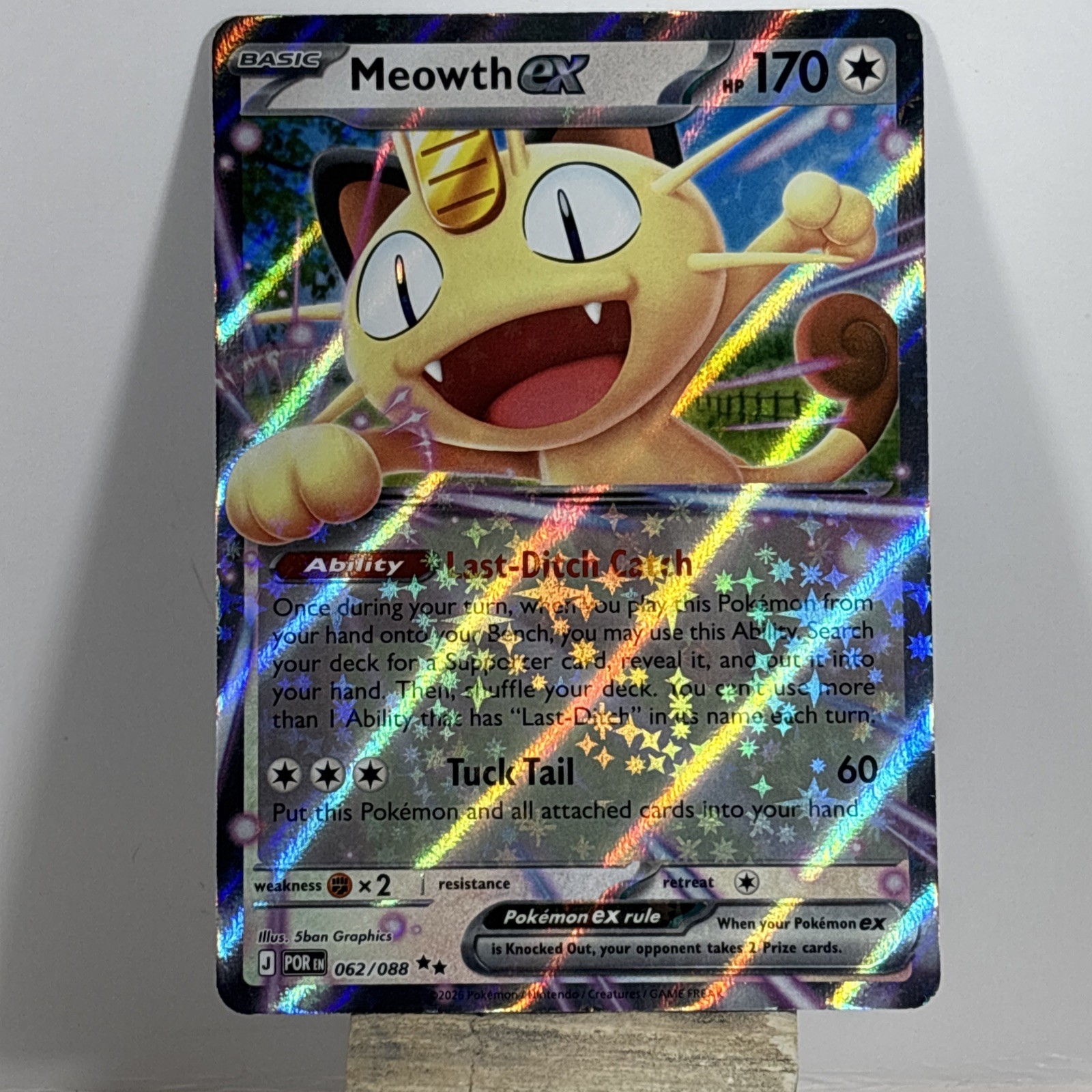 Meowth ex ME03: Perfect Order #062/088 Holo Pokemon Card