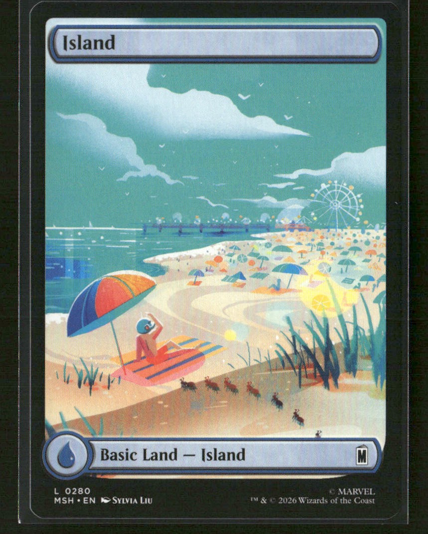 Island (0280) 280 Land Marvel Super Heroes Magic: The Gathering Near Mint