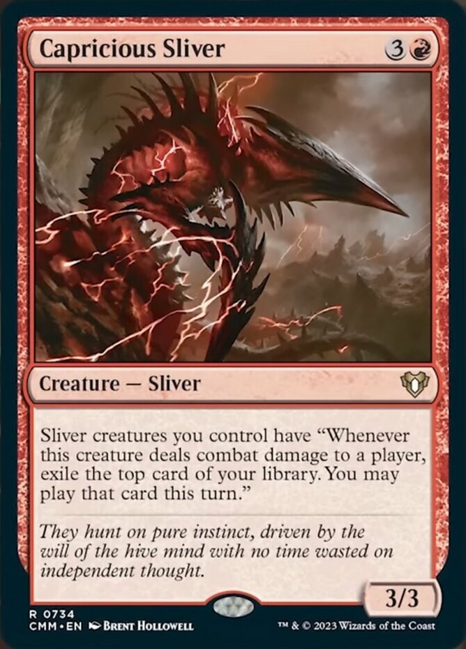 Capricious Sliver ~ Near Mint Commander Masters MTG Magic UltimateMTG Red Card