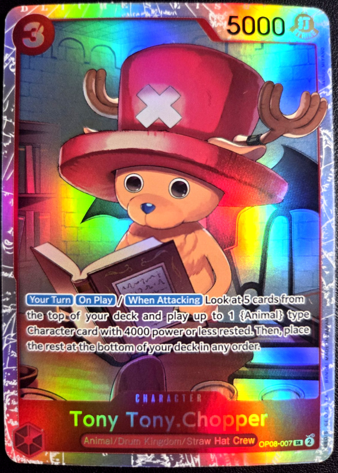 Tony Tony.Chopper OP08-007 SR ONE PIECE Tcg Card Game NM RED