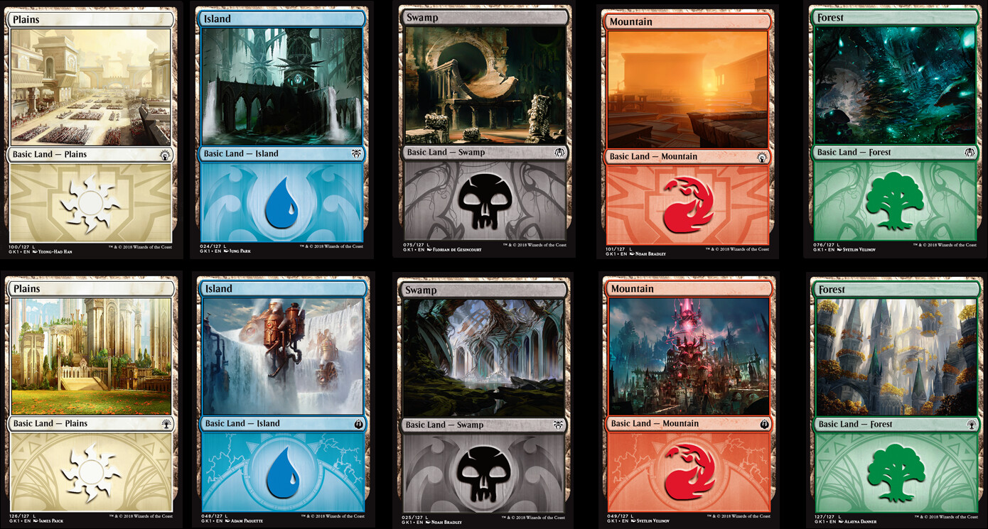 MTG Guilds of Ravnica: Guild Kits GK1 Basic Lands MINT (SELECT)