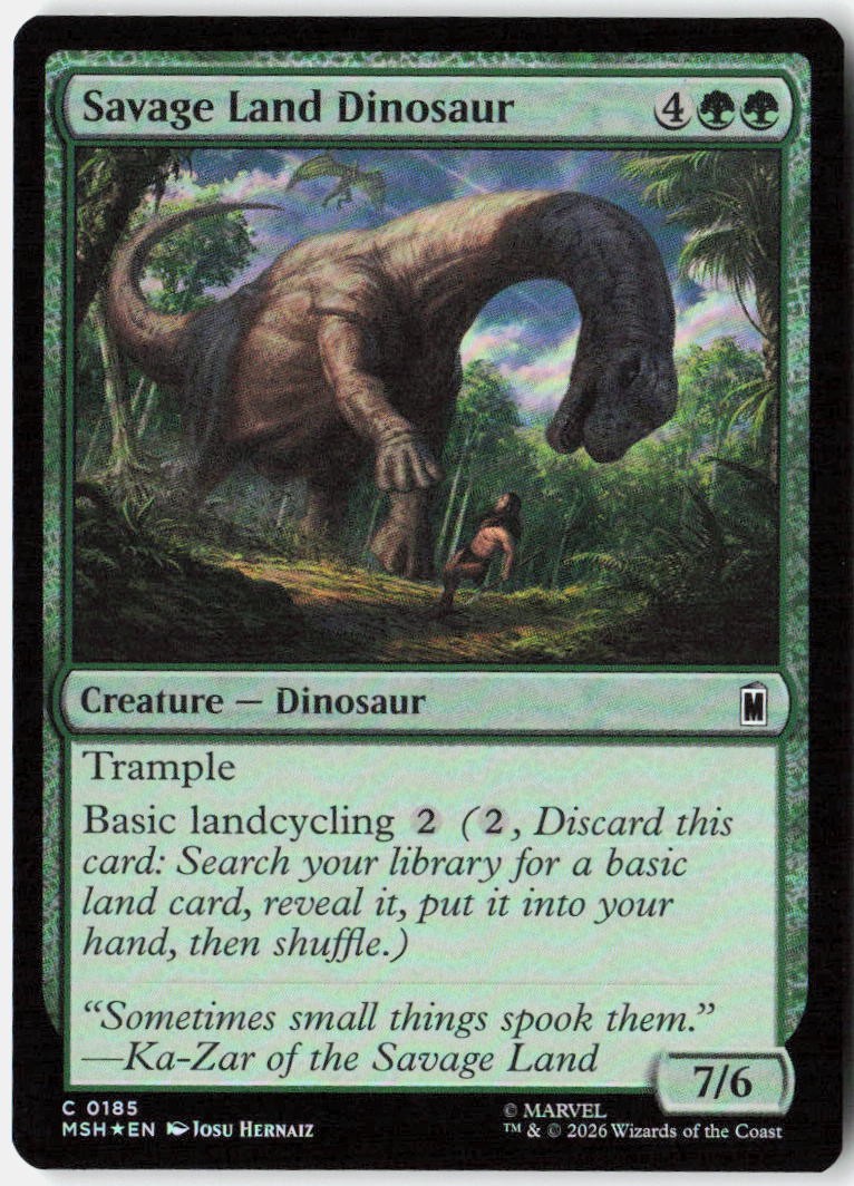 Magic Savage Land Dinosaur Marvel Super Heroes [MSH – 185] NM Common