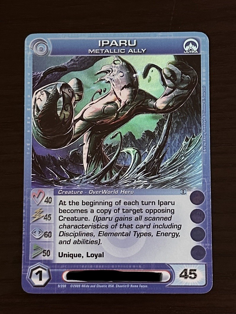 Chaotic TCG Iparu Metallic Ally Ultra Rare (Max W) 40/45/60/50 45 1st ED