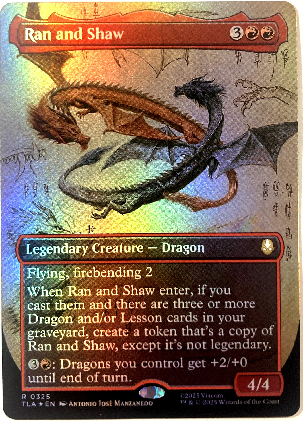 MTG Ran and Shaw (Borderless Foil) Avatar: The Last Airbender 0325 NM