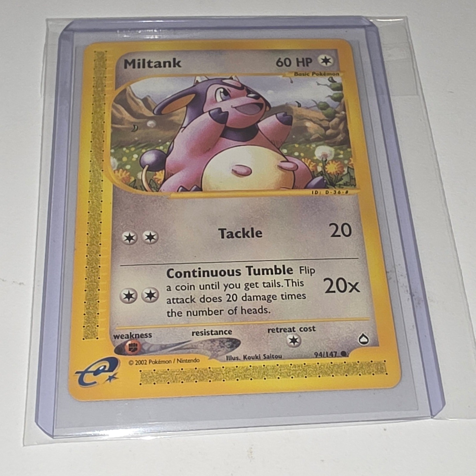 Pokemon Miltank 94/147 Aquapolis E-Reader Common Card 2002 WOTC TCG