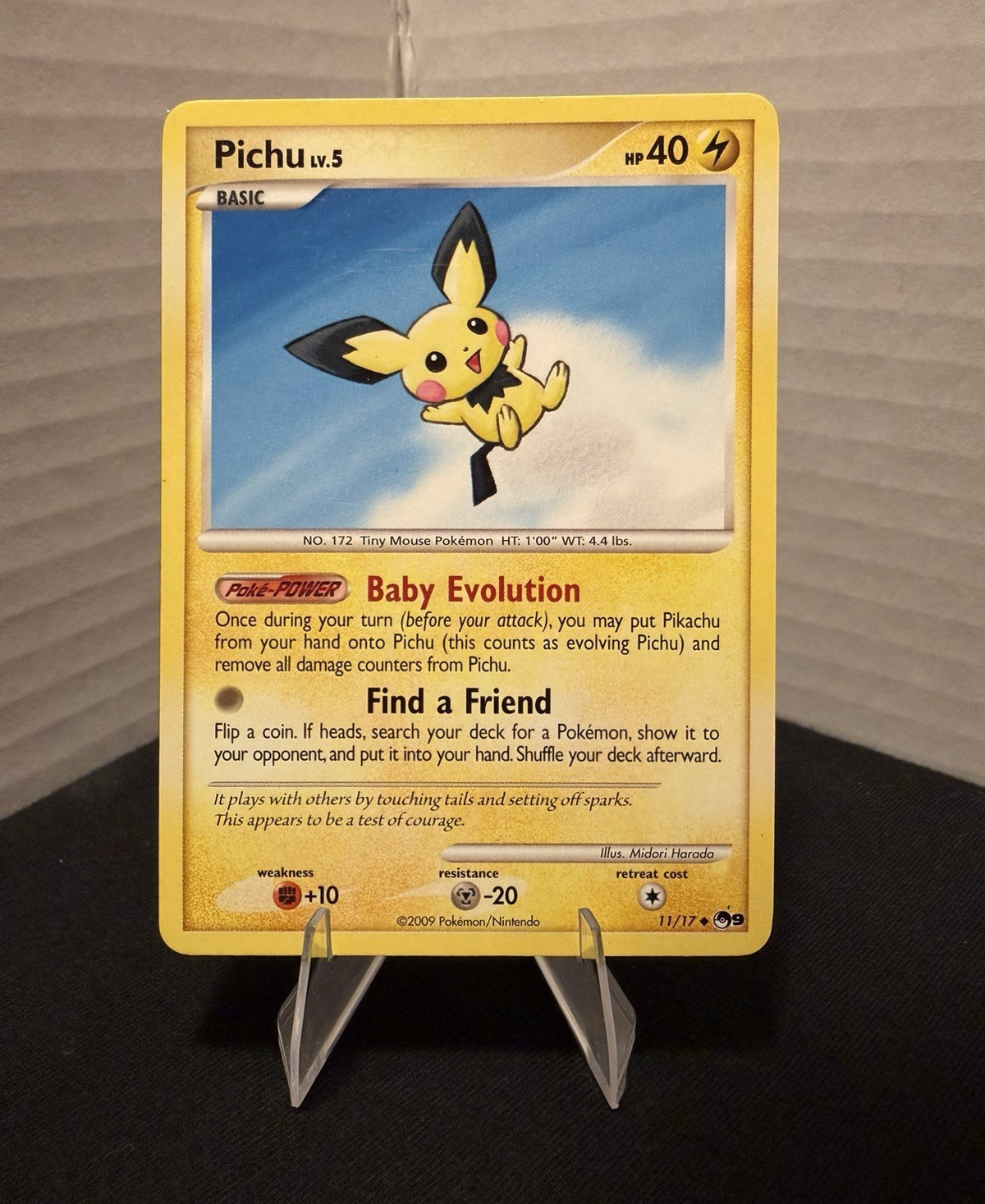 Pokemon Pichu 11/17 POP Series 9 Regular Uncommon Eng 2009 40 HP