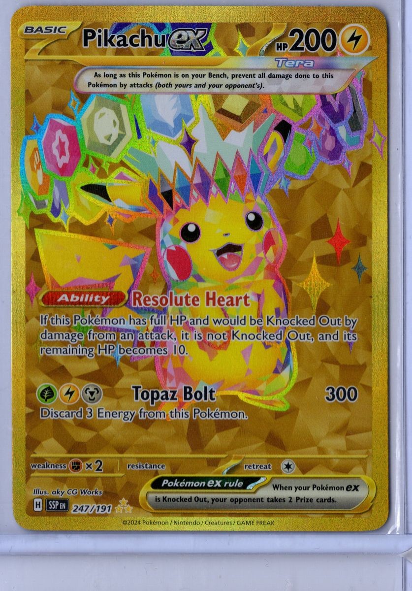 Pikachu ex – 247/191 – Pokemon Surging Sparks – NM