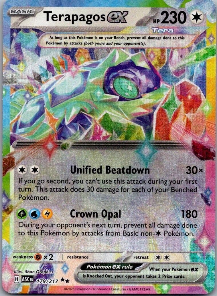 Terapagos ex 128/142 Double Rare Stellar Crown Pokemon Near Mint