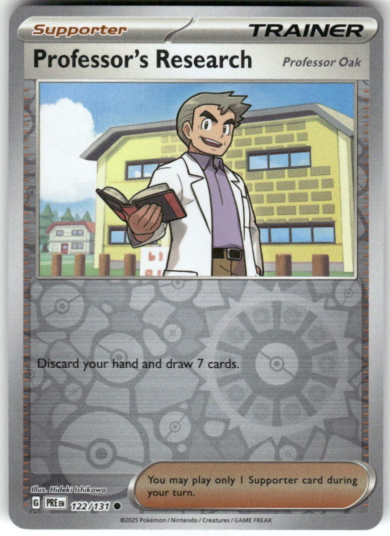 Professor’s Research Professor Oak 122/131 Prismatic Pokemon Reverse Holo NM