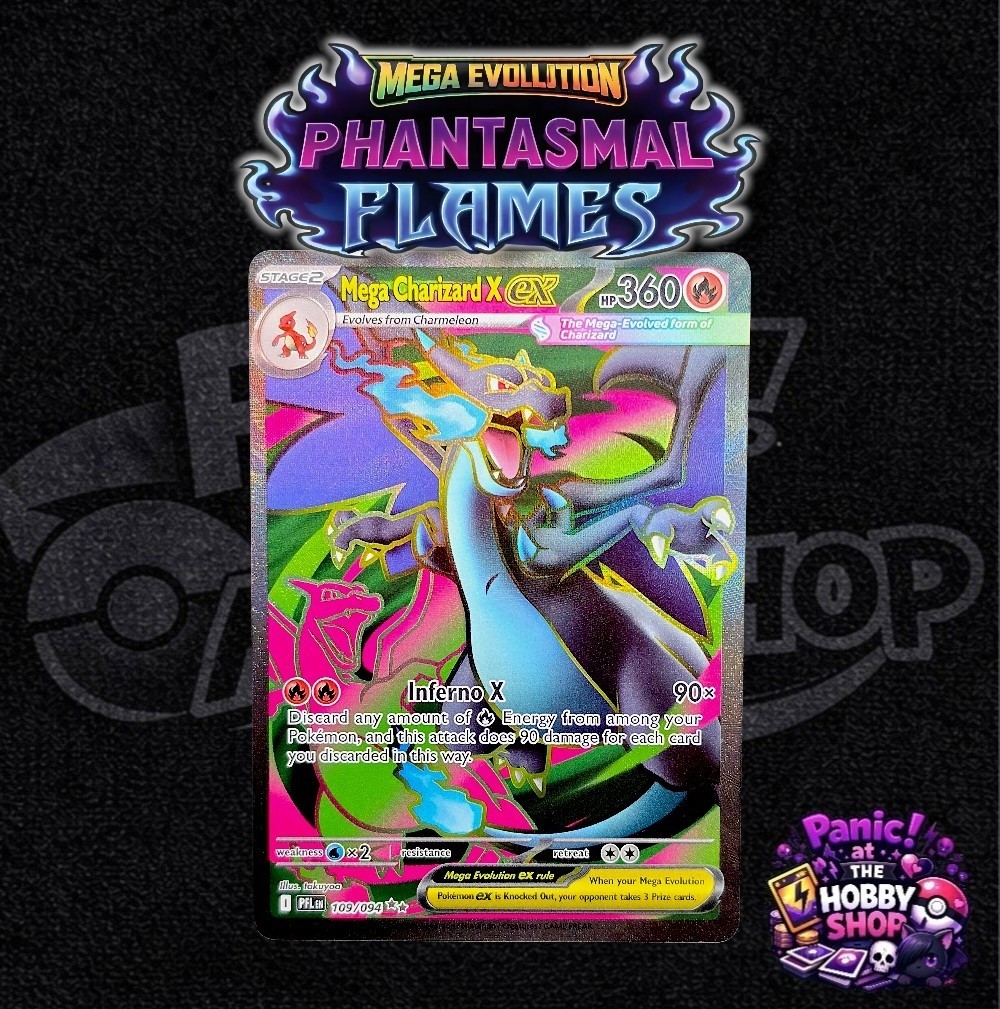 Mega Charizard X ex 109/094 Ultra Rare Flames Pokemon TCG Full Art Holo NM