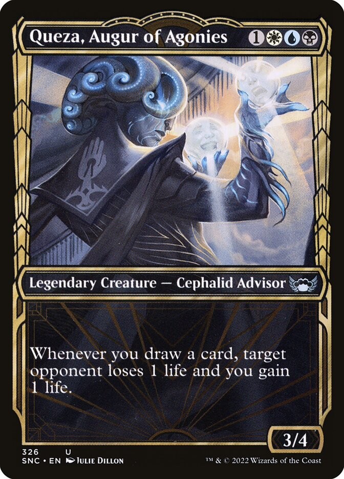 Queza, Augur of Agonies (326) Showcase Streets of New Capenna SNC MTG Magic
