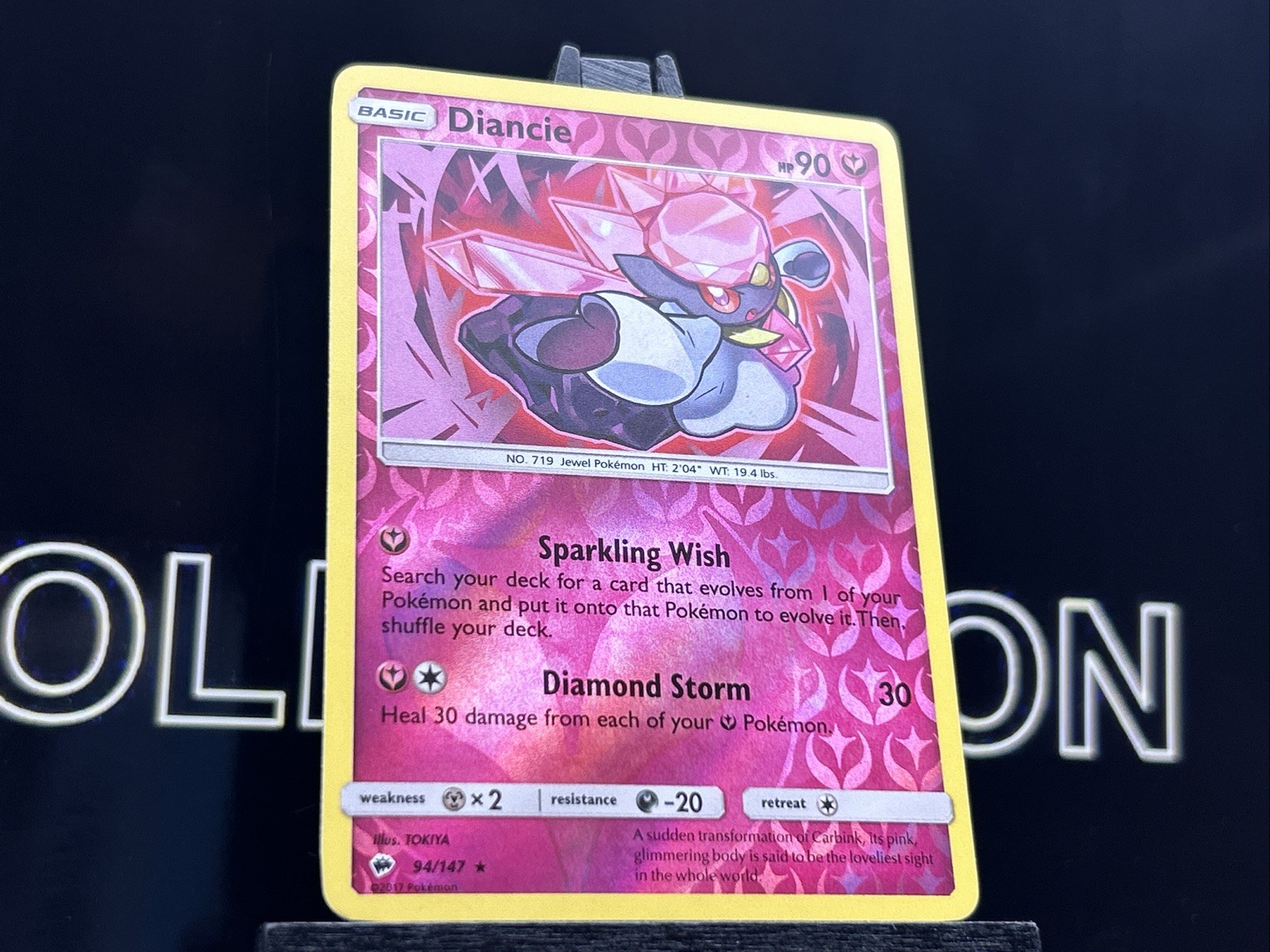 Diancie 94/147 Reverse Holo Burning Shadows 2017 Nintendo Pokemon Card
