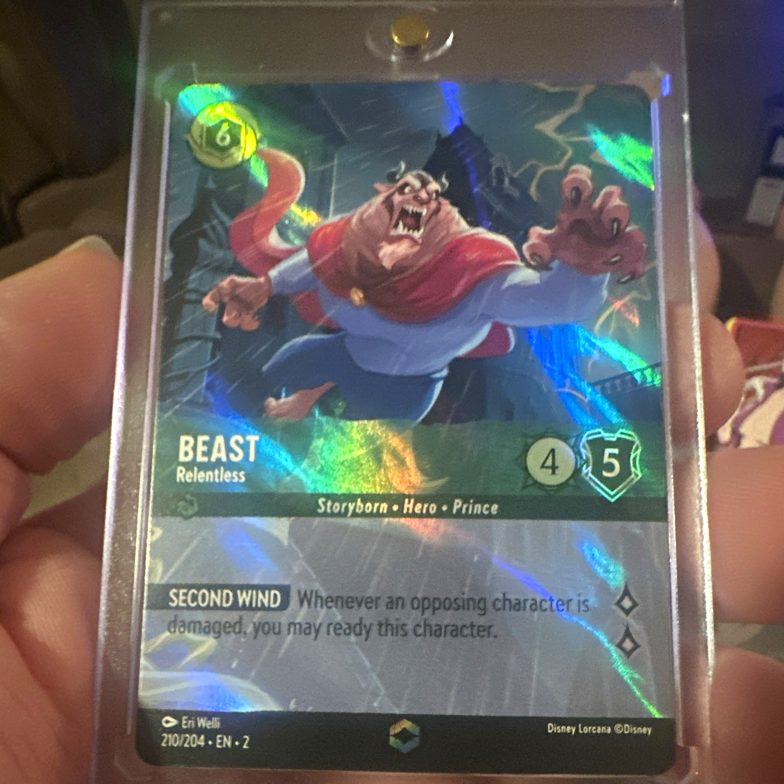Disney Lorcana TFC Beast – Relentless 210/204 Enchanted Foil English