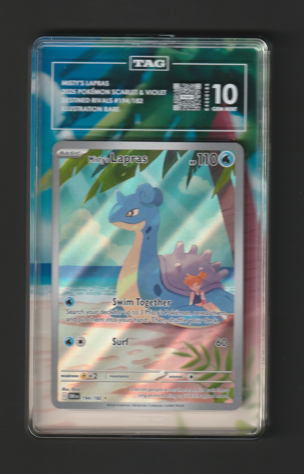 SV10: Destined Rivals #194/182 Misty’s Lapras TAG 10