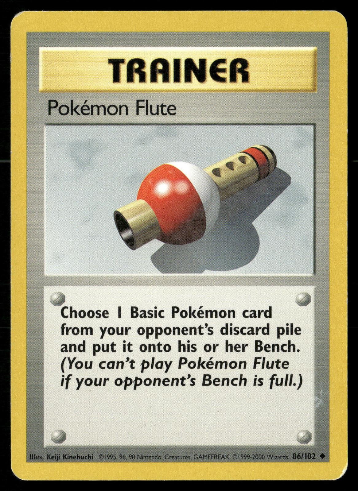Pokemon Flute 86/102 Uncommon Base Set Unlimited Pokemon MP