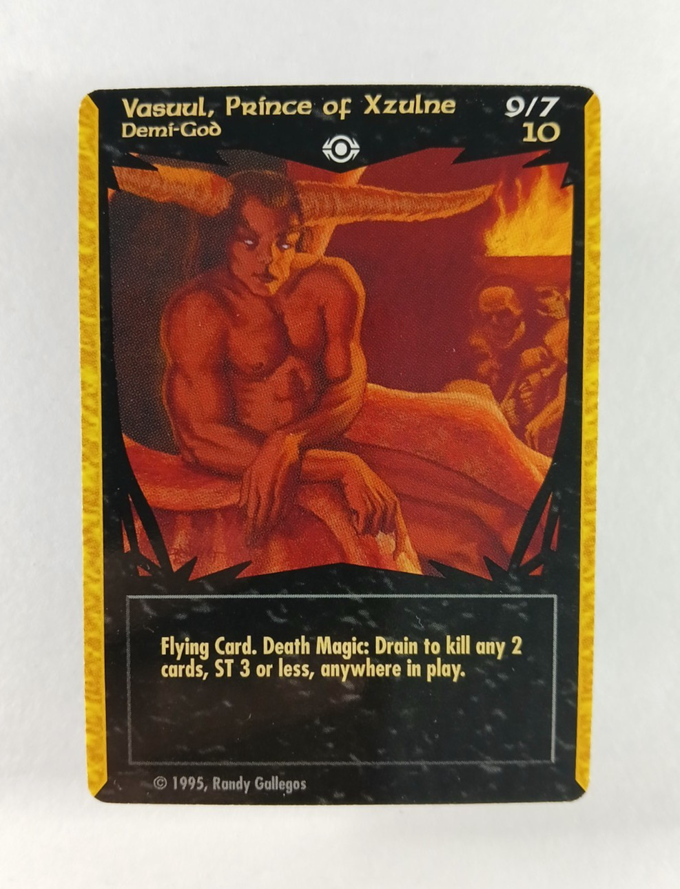 Vasuul, Prince of Xzulne – Tempest of the Gods CCG card (1995) U, Randy Gallegos