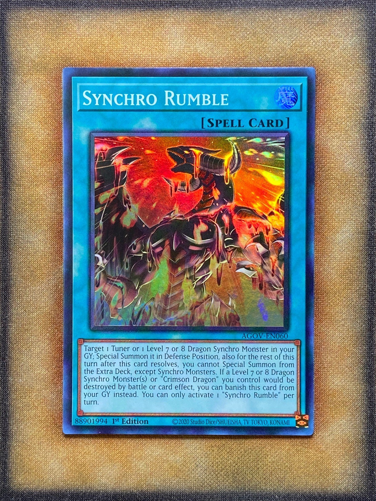 Yugioh Synchro Rumble AGOV-EN060 Super Rare 1st Ed NM