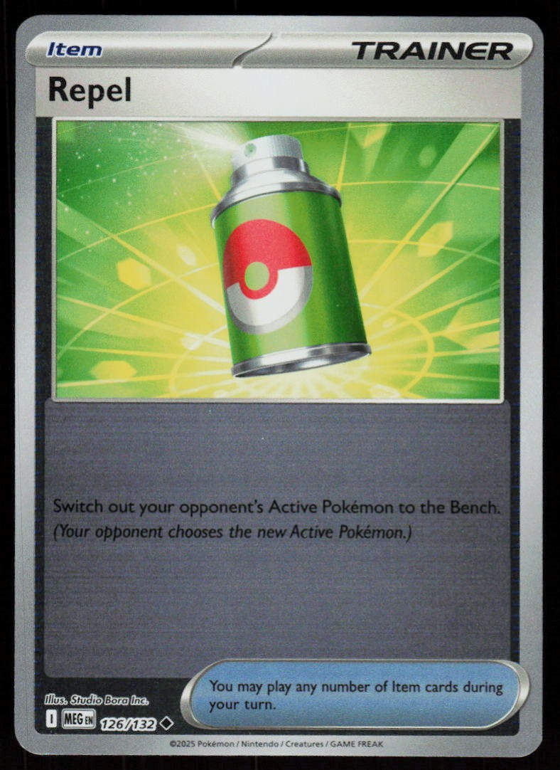 Repel 126/132 Uncommon Mega Evolution Pokemon Reverse Holo Near Mint