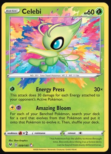 Lightly Played Celebi – 009/185 – Amazing Rare Pokemon Vivid Voltage