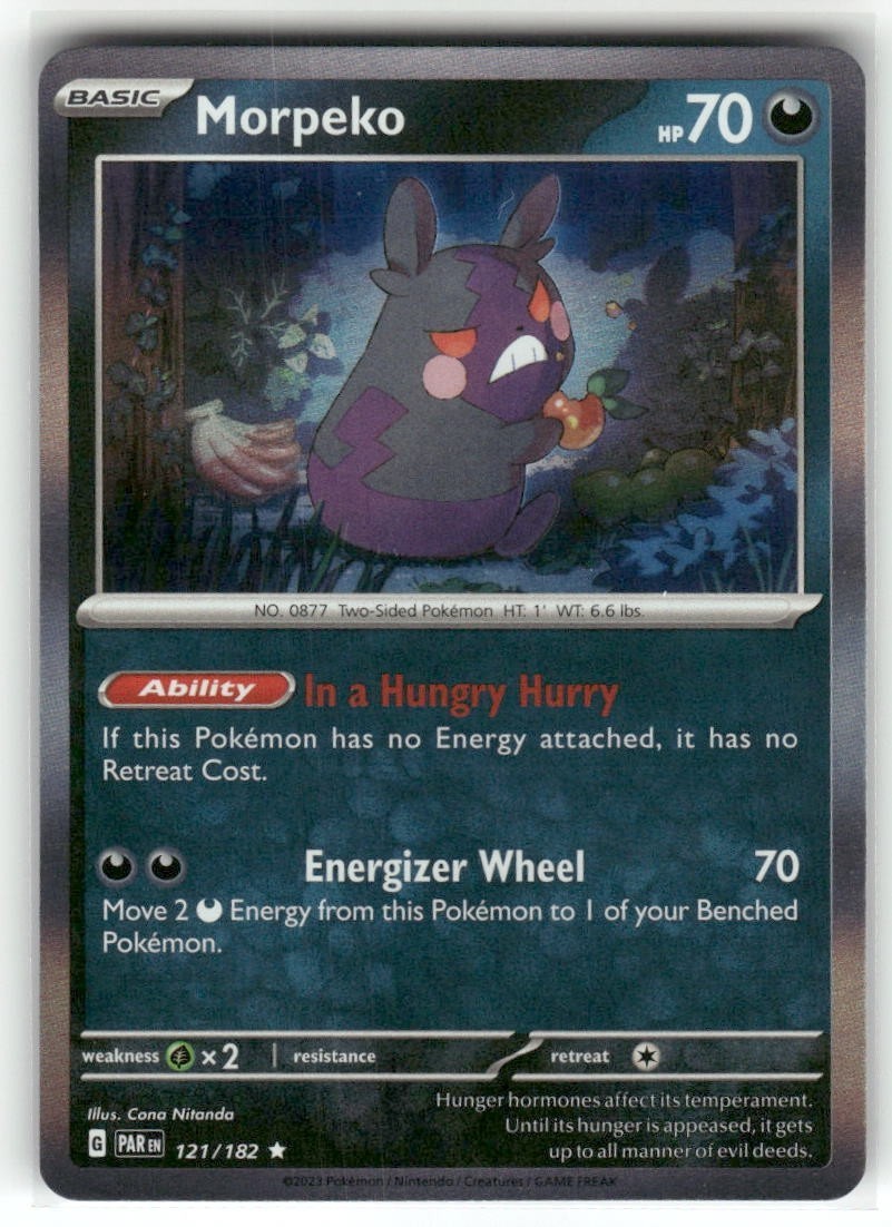Morpeko 121/182 Holo Paradox Rift Pokemon TCG