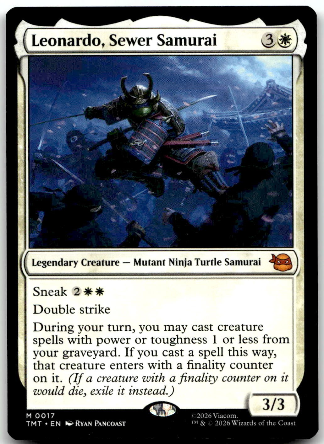 MTG Leonardo, Sewer Samurai Teenage Mutant Ninja Turtles TMT #17 mythic NM