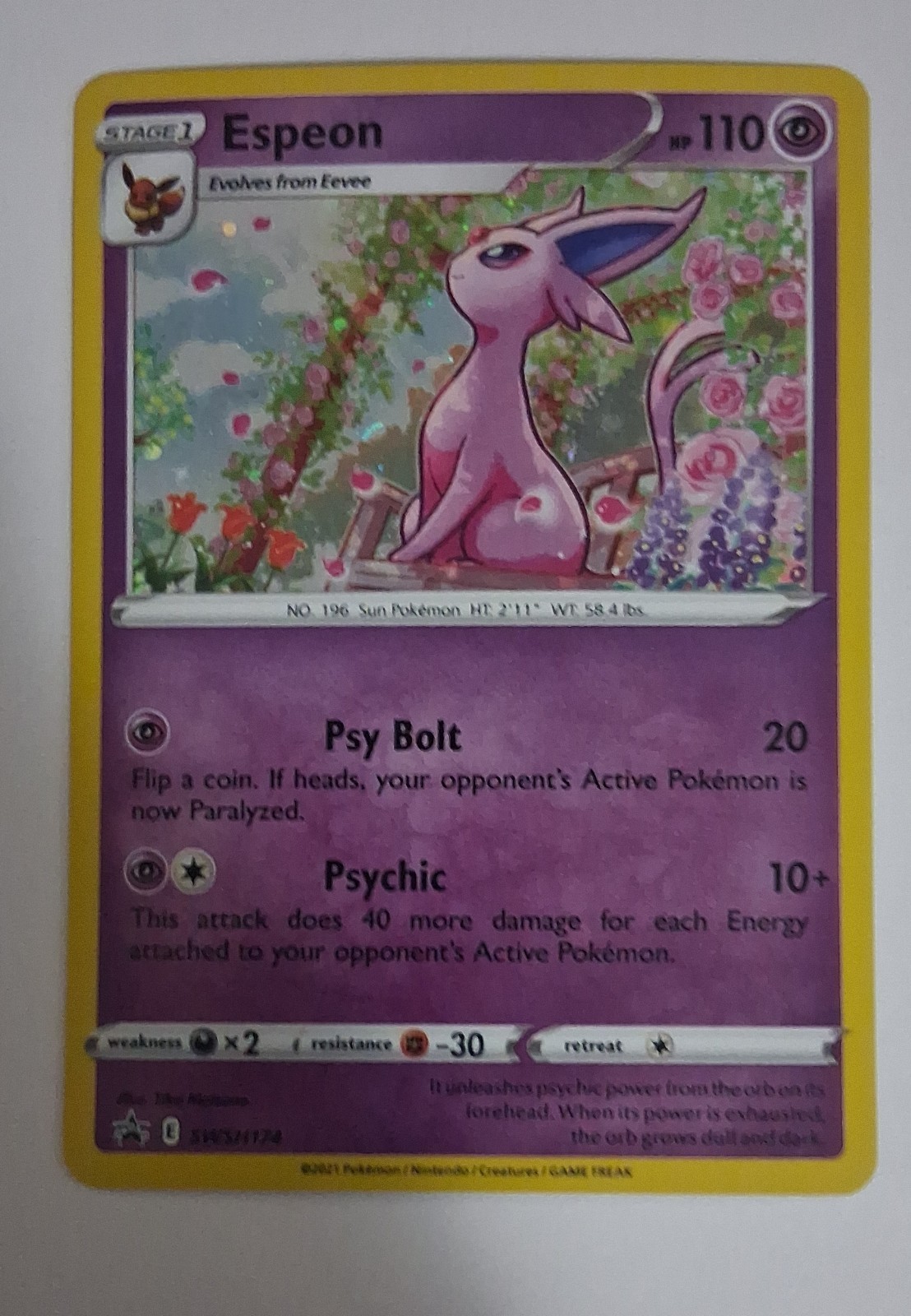 Espeon SWSH174 SWSH: Sword & Shield Promo Cards Holo