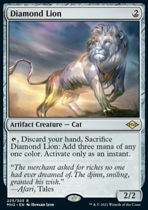 Magic the Gathering MTG Diamond Lion (225) Modern Horizons 2 LP