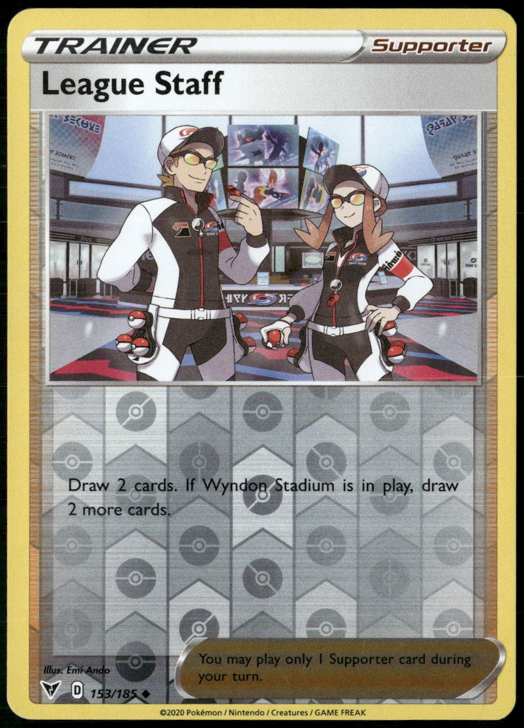 League Staff SWSH04: Vivid Voltage Reverse Holo 153/185
